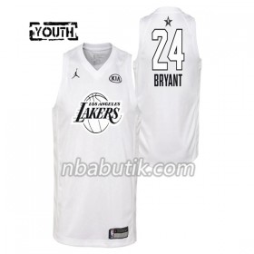 NBA Børn Trøje Los Angeles Lakers Kobe Bryant 24 2018 All Star Jordan Brand Hvid Swingman